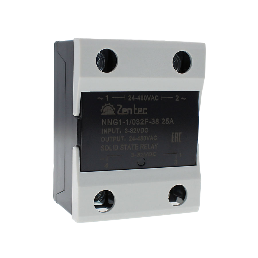 Однофазное твердотельное реле NNG1-1/032F-38 25A 24-440В AC, с функцией zero-crossing и индикатором работы, 24-440V AC